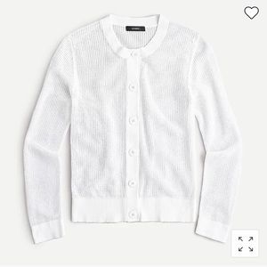 Pointelle-stitch cardigan sweater in Lilac